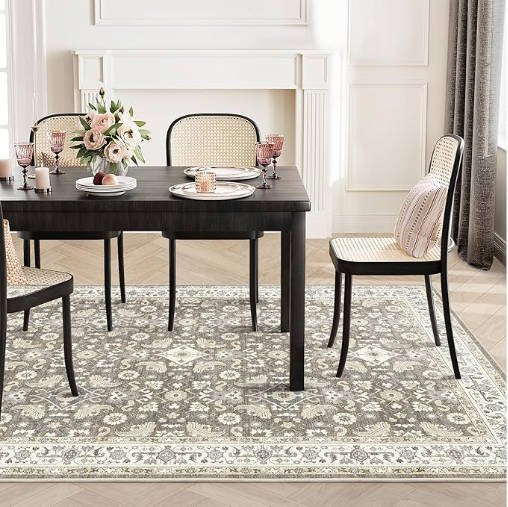 OHGOOGNESS Living Room Area Rugs 9x12: Soft Non-Slip Backing Washable Rugs Vintage Large Carpet for Bedroom Office Dining Room - Image 3