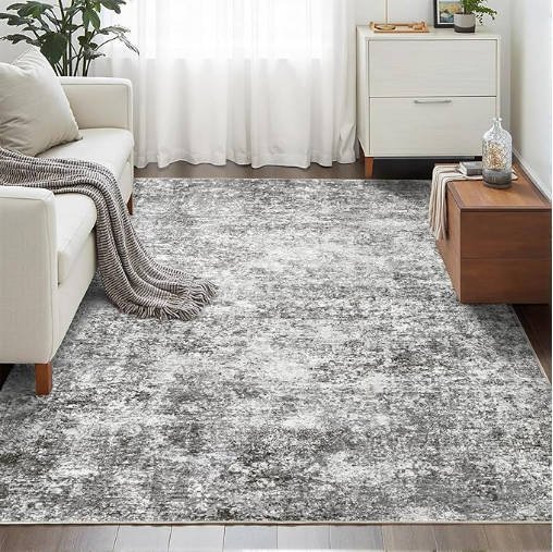 OHGOOGNESS Area Rugs for Living Room: 5x7 Washable Neutral Abstract Rug for Bedroom Large Soft Modern Dining Room Rugs Indoor Floor
